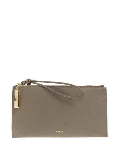 Furla Iride Clutch Bag In Gray