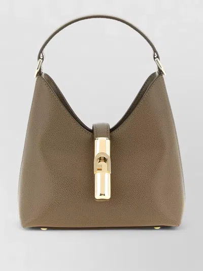 Furla Iride Mini Shoulder Bag Adjustable Strap In Brown