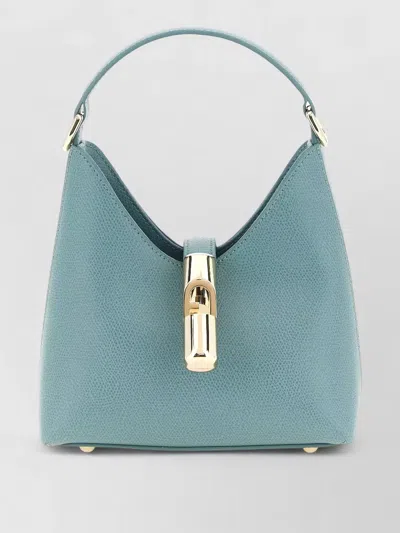Furla Mini Iride Leather Tote Bag In Blue