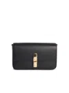 Furla Iride Clasp-fastening Leather Shoulder Bag In Black