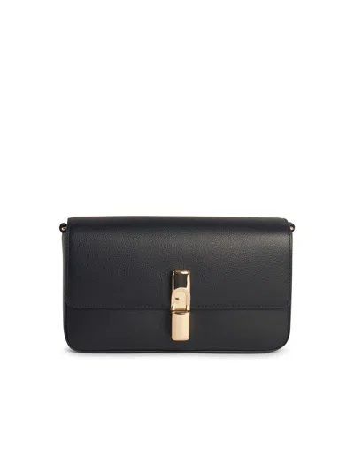 Furla Iride Small Black Leather Crossbody Bag