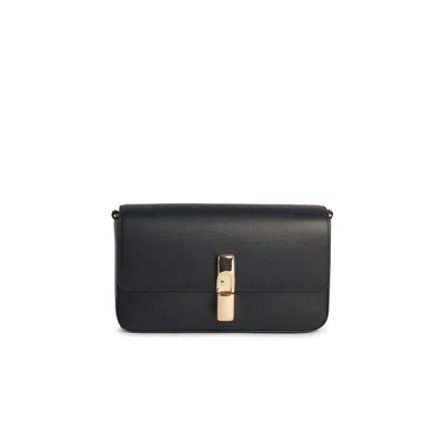 FURLA FURLA IRIDE SMALL BLACK LEATHER CROSSBODY BAG