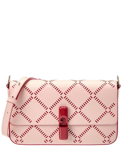 Furla Iride Small Leather Crossbody In Pink