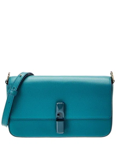 Furla Iride Small Leather Crossbody In Blue