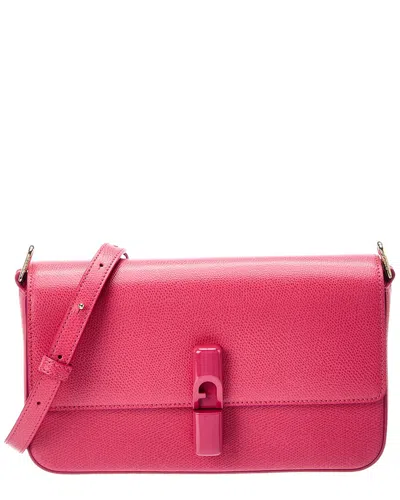 Furla Iride Small Leather Crossbody In Pink