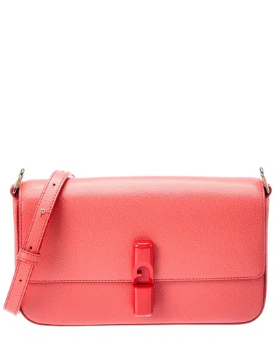 Furla Iride Small Leather Crossbody In Pink