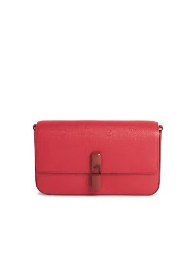 FURLA IRIDE SMALL RED LEATHER CROSSBODY BAG