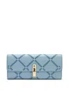 Furla Iride Turnlock Patterned Wallet In Blue