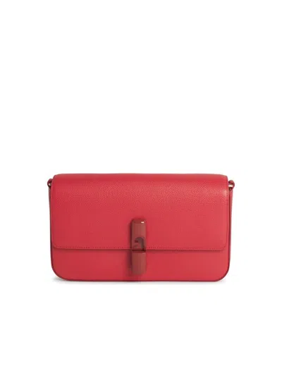 Furla 'iris' Small Red Leather Crossbody Bag