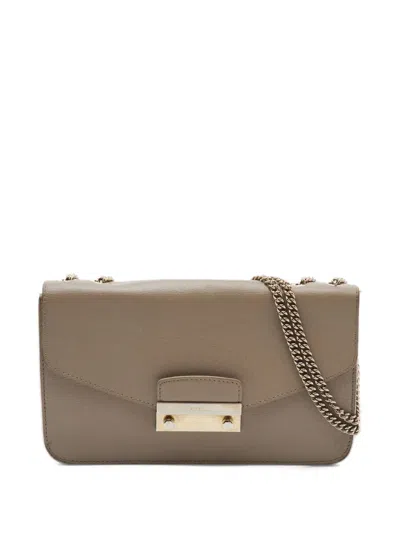 Pre-owned Furla Julia Flap Shoulder Bag In Neutrals