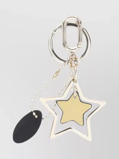Furla Keychain Star-shaped Dual-tone Design In Metallic