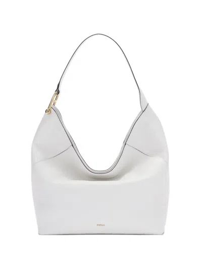 Furla L Lara Logo-detail Shoulder Bag In White