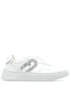 Furla Logo-embellished Sneakers In Beige