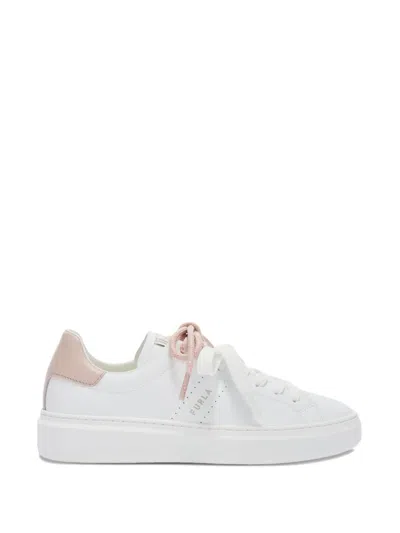 Furla Lace-up Sneakers In White
