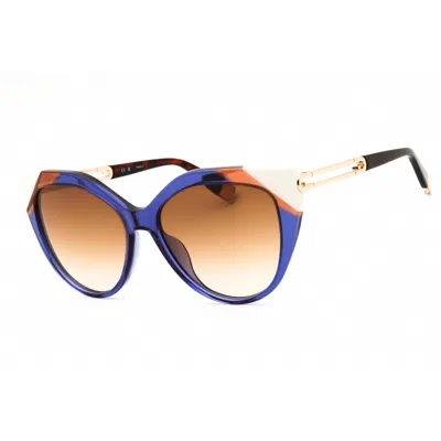 Furla Ladies Blue Cat Eye Sunglasses Sfu683 In ["blue"]