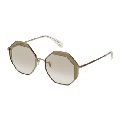 Furla Ladies' Sunglasses  Sfu598-58361g  58 Mm Gbby2 In Gold