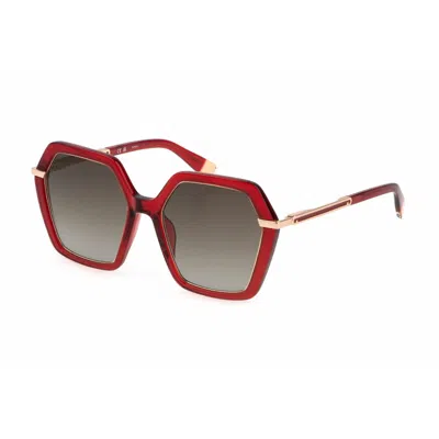 Furla Ladies' Sunglasses  Sfu691-5406nl  54 Mm Gbby2 In Red