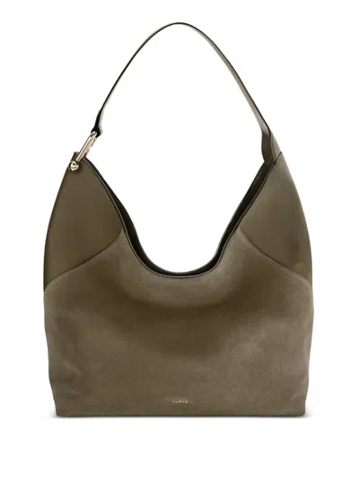 Furla Lara Arch Logo Shoulder Bag In Green