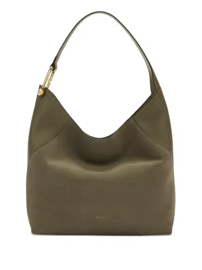 Furla Lara Arcosfera Shoulder Bag In Green