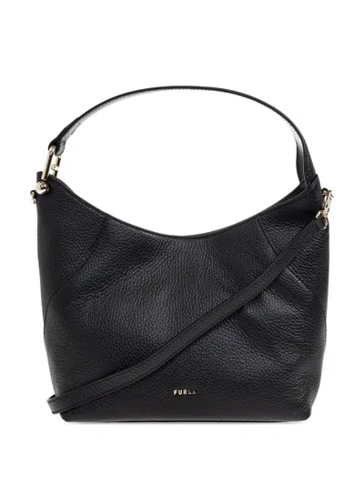 Furla Lara Grained-strap Tote Bag In Black