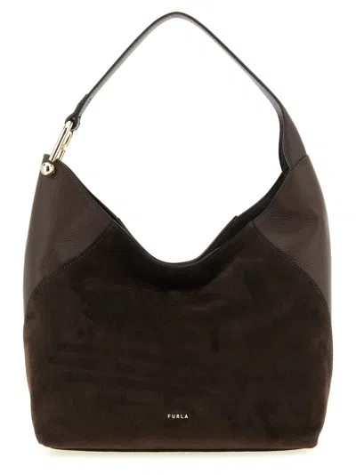 Furla Lara Medium Shoulder Bag In Brown