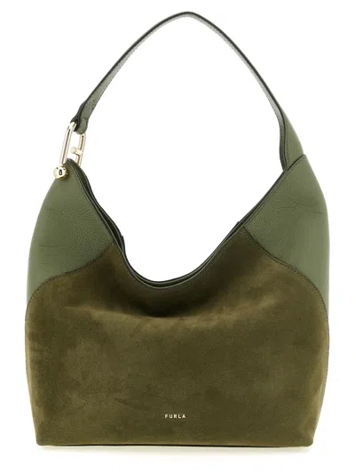 Furla Lara Medium Shoulder Bag In Green