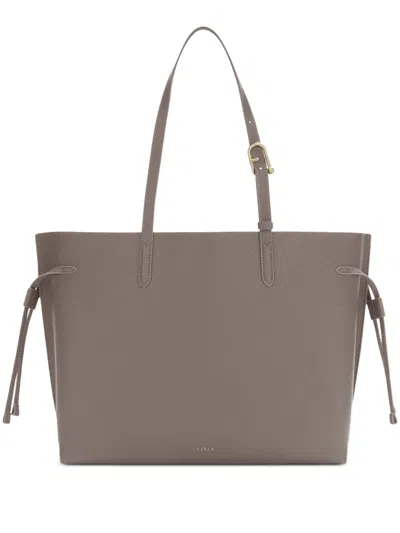 Furla Large Ava Tote Bag In Gray