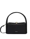 Furla Large Boston Leather Tote Bag In Black