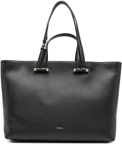 Furla Large Duetto Tote Bag In Black
