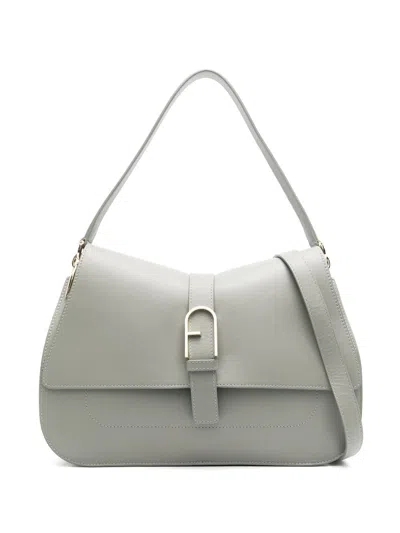 Furla Large Flow Shoulder Bag In Green