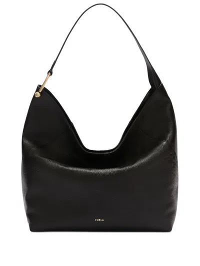 Furla Large Lara Shoulder Bag In Black