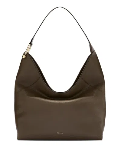 Furla Large Lara Shoulder Bag In Brown