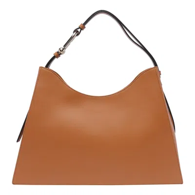 Furla Large Nuvola Hobo Bag In Brown