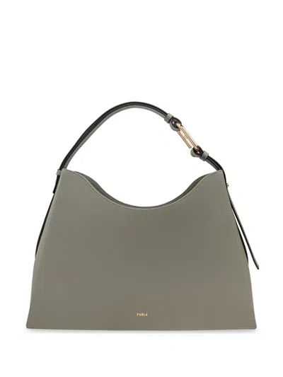 Furla Large Nuvola Shoulder Bag In Green