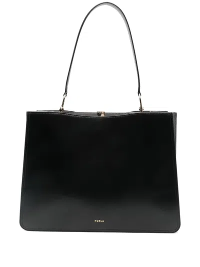 Furla Large Nuvola Tote Bag In Black