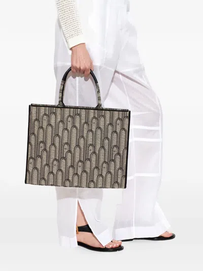 Furla Large Opportunity Patterned Tote Bag In White