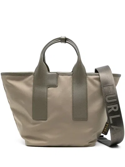 Furla Large Piuma Tote Bag In Green