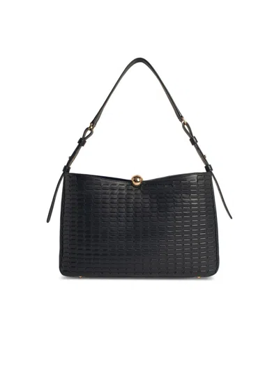 FURLA FURLA LARGE 'SFERA SOFT' BLACK LEATHER BAG