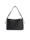 Furla Large Sfera Soft Black Leather Bag In Brown