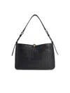 Furla Large Sfera Soft Black Leather Bag In Brown