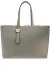Furla Large Sfera Leather Tote Bag In Green
