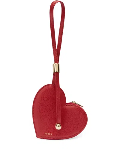 Furla Laura Heart Coin Wallet In Red