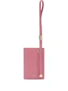 Furla Laura Leather Strap Card Holder In Pink