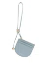 Furla Laura Leather Strap Cardholder In Blue