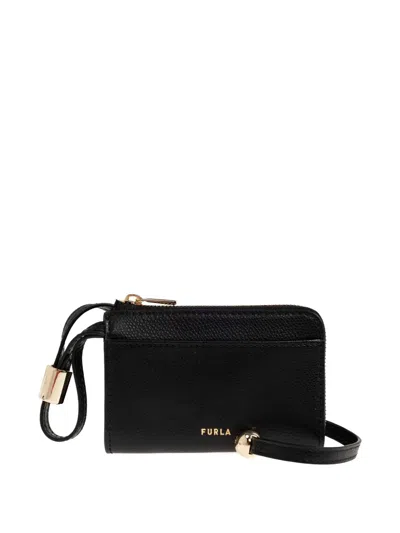 Furla Laura Medium Logo-plaque Wallet In Black