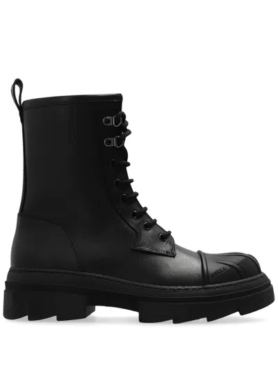 Furla Leather Ankle Boots In Black