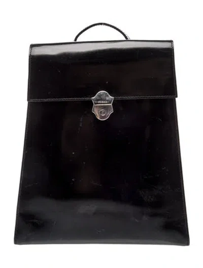 Pre-owned Furla Leather Backpack In Black