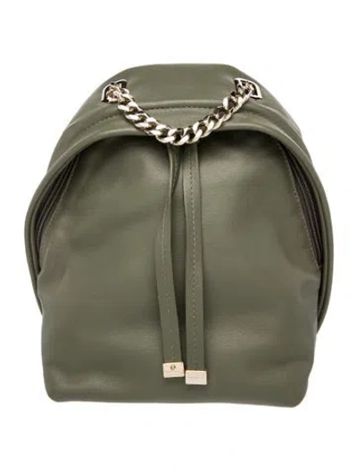 Pre-owned Furla Leather Backpack In Green