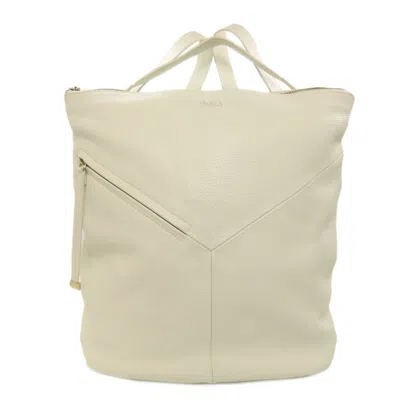 Pre-owned Furla Leather Backpack () In White