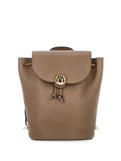 Furla Leather Backpack In Purple